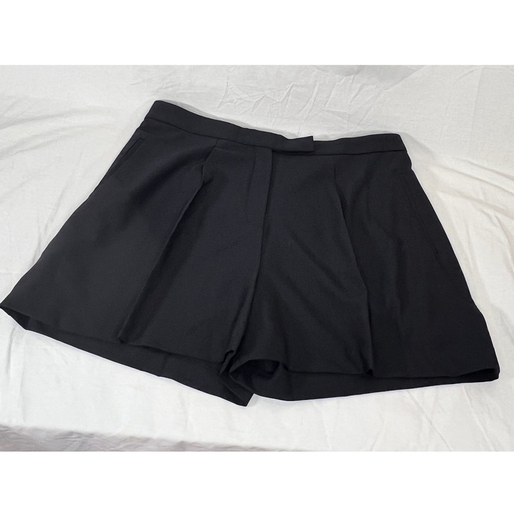 Calvin Klein Womens Black Tailored Wide Leg Skort Shorts Minimalist Workwear